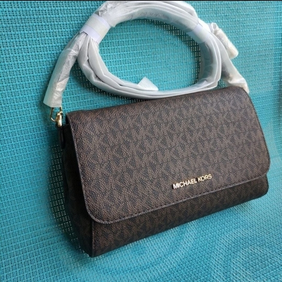 Michael Kors Bags Nwt Michael Kors Medium Logo Convertible Crossbody Bag Brown Poshmark